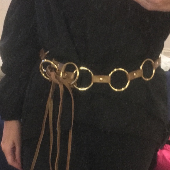 Gold Ring Adjustable Belt - Picture 1 of 5